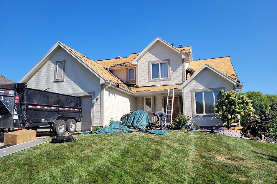 Limerick Rd wood shake in process - ROOF COATINGS